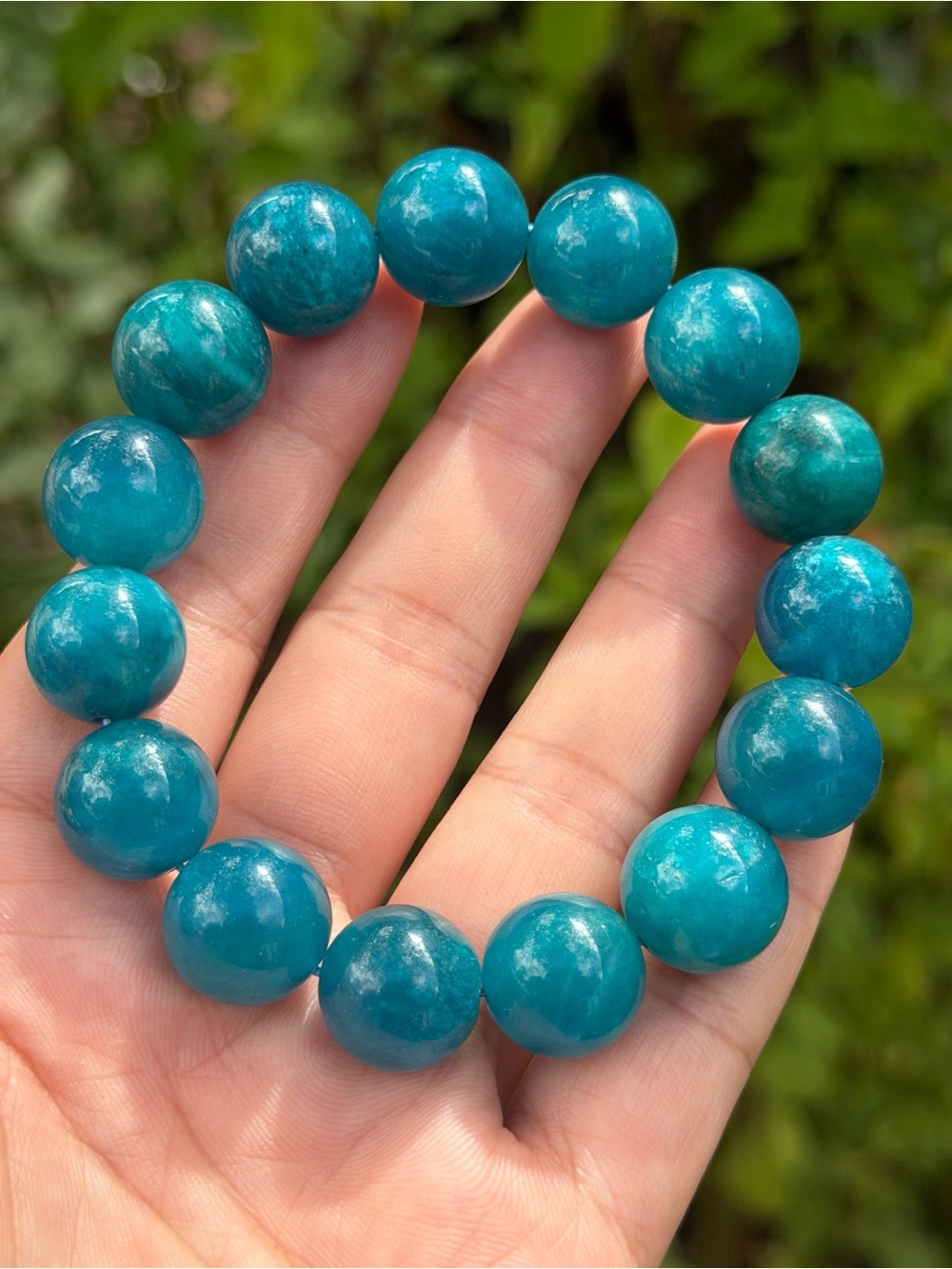 14mm‎ Ice Amazonite Stretch Bracelet 1773